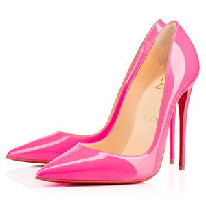 Christian Louboutin So Kate 120 Patent Shocking Neon Pink Worn By Zendaya